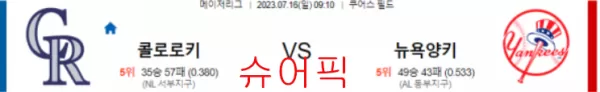 스포츠분석_콜로라도 VS 뉴욕Y 야구분석.webp