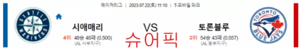 스포츠분석_시애틀 VS 토론토 야구분석.webp