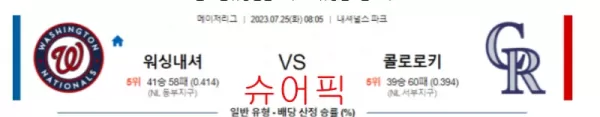 스포츠분석_워싱턴 VS 콜로라도 야구분석.webp