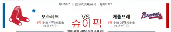 스포츠분석_보스턴 VS 애틀랜타 야구분석.webp